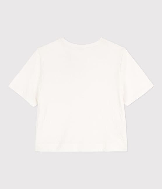 T-shirt LE BOXY en coton Femme blanc MARSHMALLOW