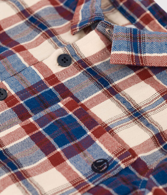 Chemise à carreaux en flanelle enfant garçon blanc AVALANCHE/ MULTICO