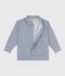 Veste enfant en coton &agrave; rayures bleu/blanc