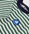 Tee-shirt enfant manches longues en coton rayé vert WILLOW/ MONTELIMAR:WILLOW/ MONTELIMAR