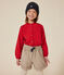 Blouse manches longues en toile enfant fille rouge AURORA