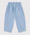 Pantalon b&eacute;b&eacute; en chambray bleu