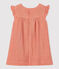 Robe en gaze de coton bio bébé rose PAPAYE