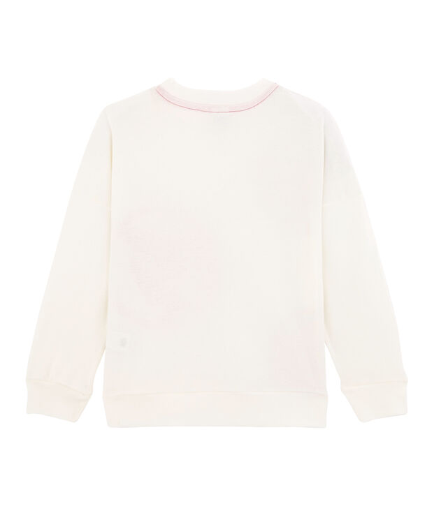 Sweat shirt enfant fille - gar&ccedil;on blanc/rose