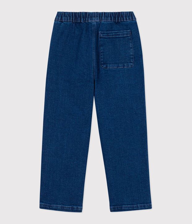 Pantalon enfant en denim bleu