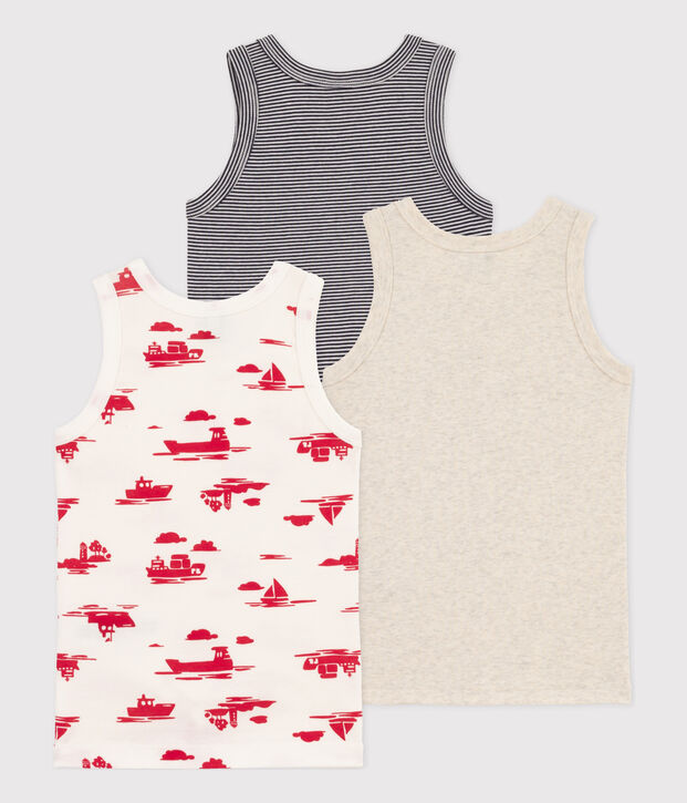 Lot de 3 d&eacute;bardeurs Le Havre en coton petit gar&ccedil;on multicouleur