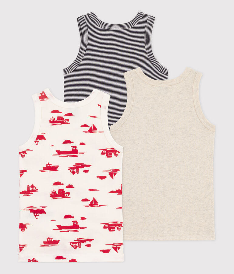 Lot de 3 d&eacute;bardeurs Le Havre en coton petit gar&ccedil;on variante 1