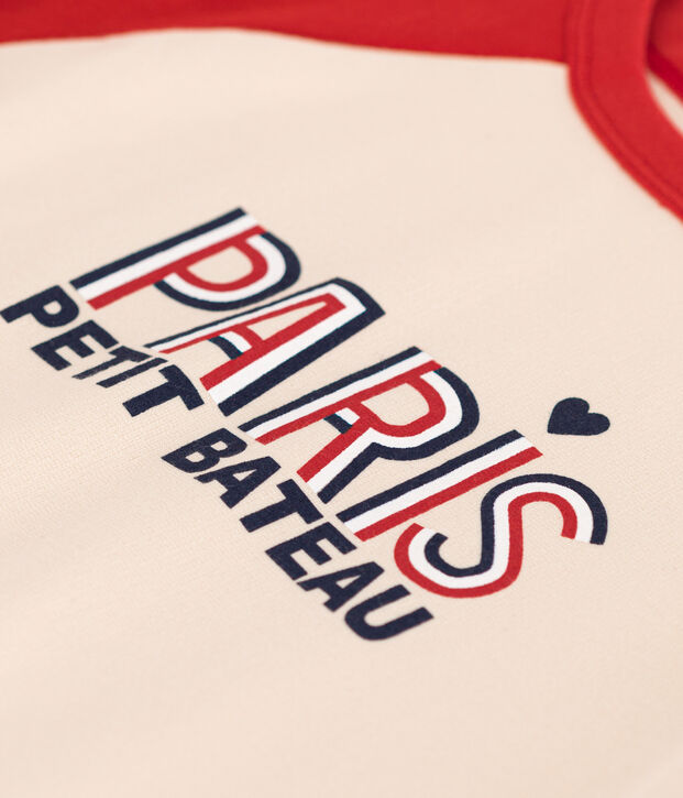 Sweatshirt en molleton l&eacute;ger enfant rouge/rouge