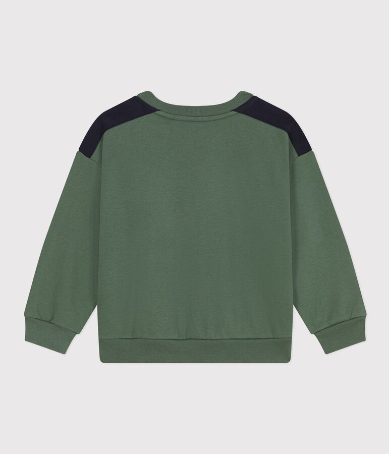 Sweatshirt en molleton enfant gar&ccedil;on vert CROCO