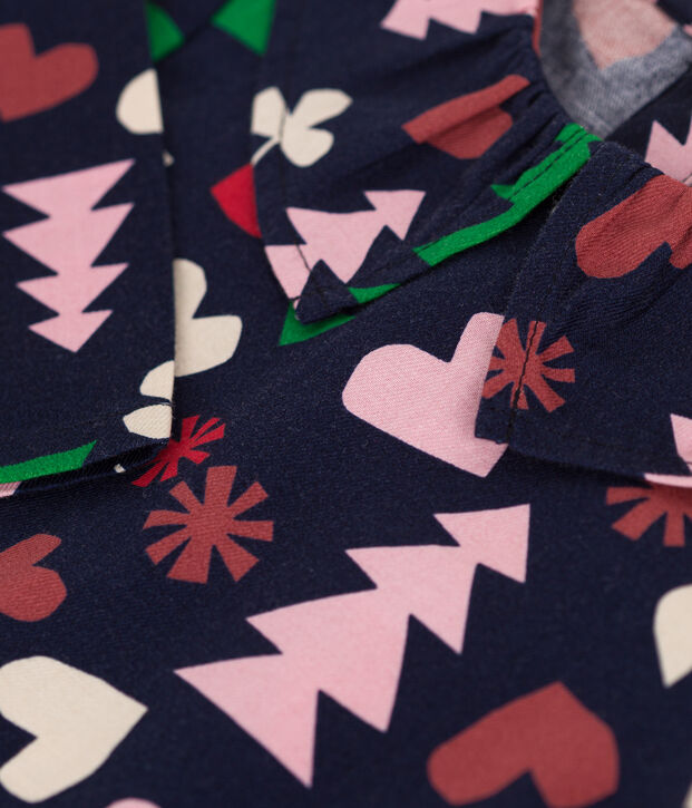 Blouse en flanelle b&eacute;b&eacute; bleu/multicouleur