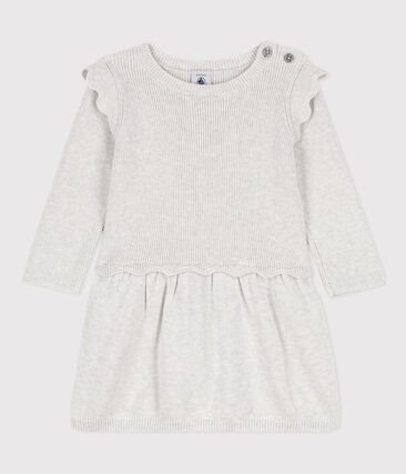 PETIT BATEAU - Robe en laine et coton bébé.