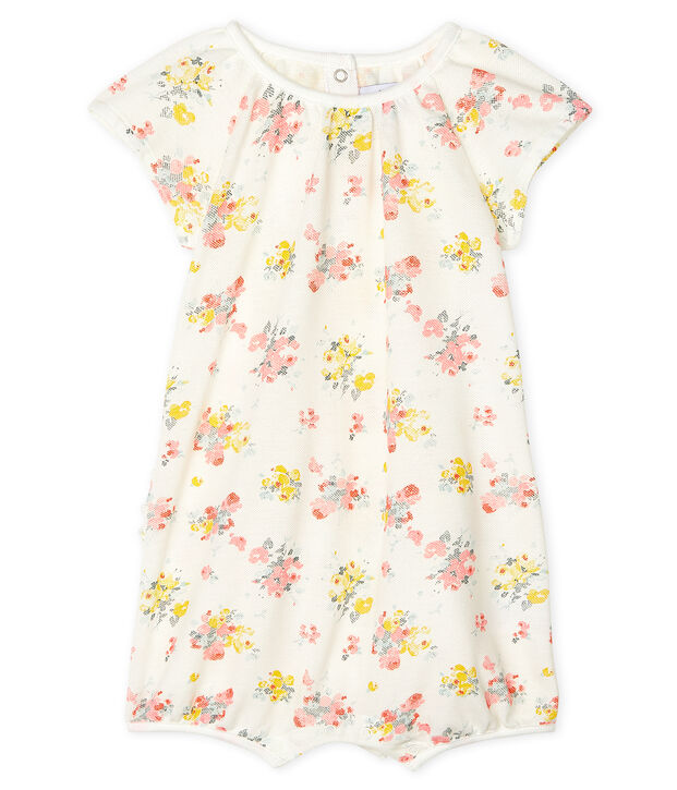 Combicourt imprim&eacute; b&eacute;b&eacute; fille blanc/multicouleur