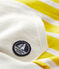 Sweatshirt bébé garçon rayé blanc MARSHMALLOW/jaune SHINE