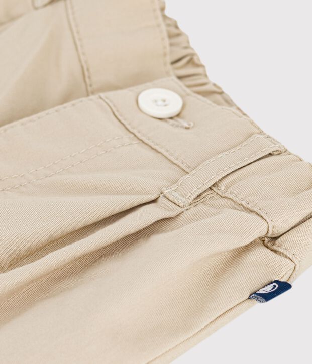 Pantalon b&eacute;b&eacute; en serge uni beige