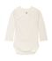Body naissance manches longues bébé blanc MARSHMALLOW/bleu ACIER