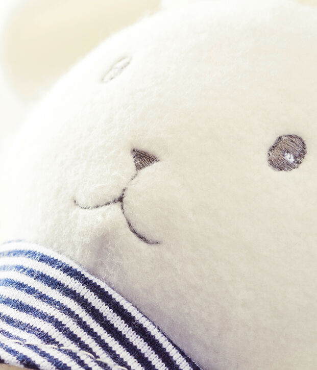 Doudou lapin musical b&eacute;b&eacute; mixte blanc