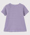 Blouse manches courtes bébé fille violet REAL/blanc MARSHMALLOW