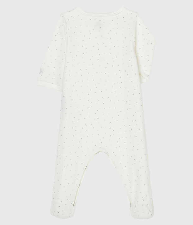 Dors-bien blanc &agrave; imprim&eacute; &eacute;toiles en velours blanc/multicouleur