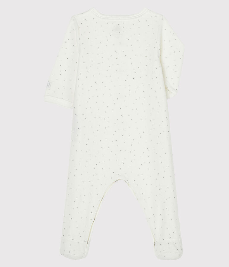 Dors-bien blanc &agrave; imprim&eacute; &eacute;toiles en velours blanc MARSHMALLOW/blanc MULTICO