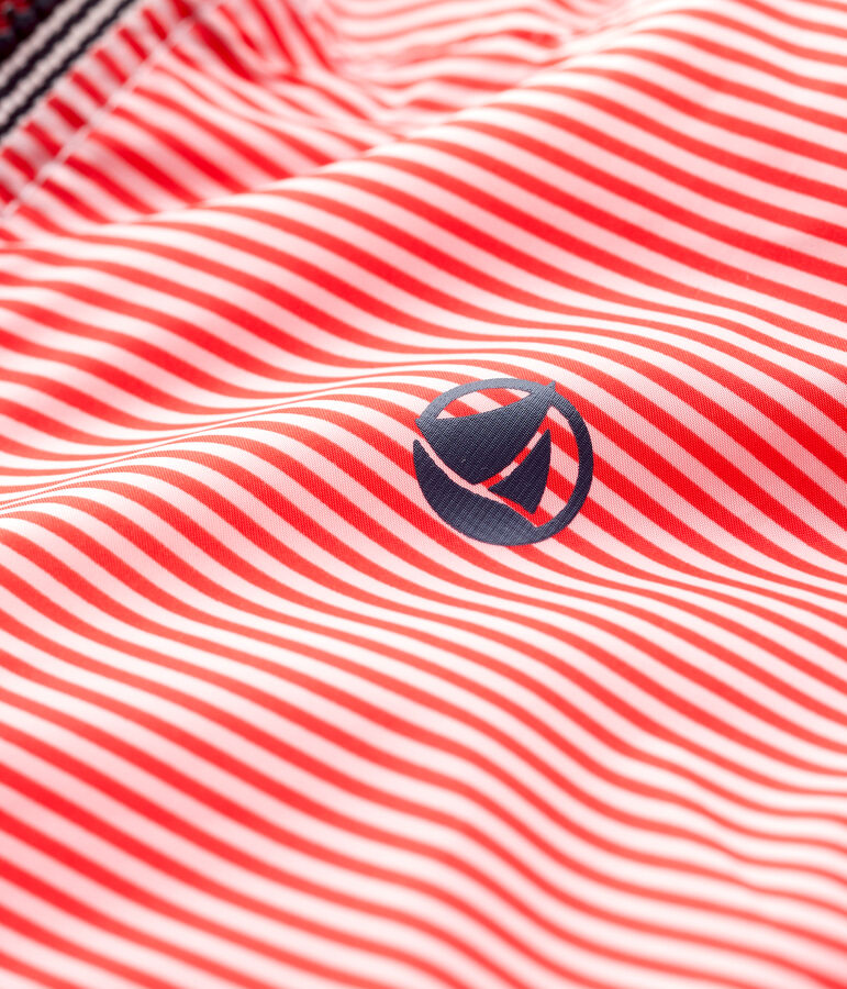 Coupe-vent en polyamide recycl&eacute; b&eacute;b&eacute; fille/gar&ccedil;on rose GROSEILLER/blanc MARSHMALLOW