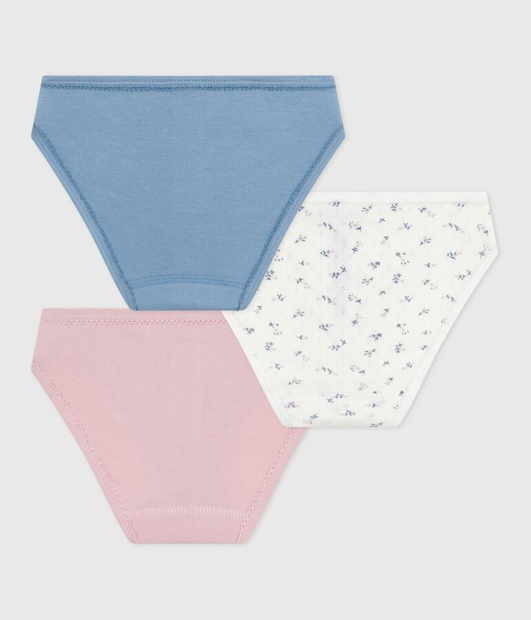 Lot de culottes enfant en coton imprim&eacute; fleurs variante 1