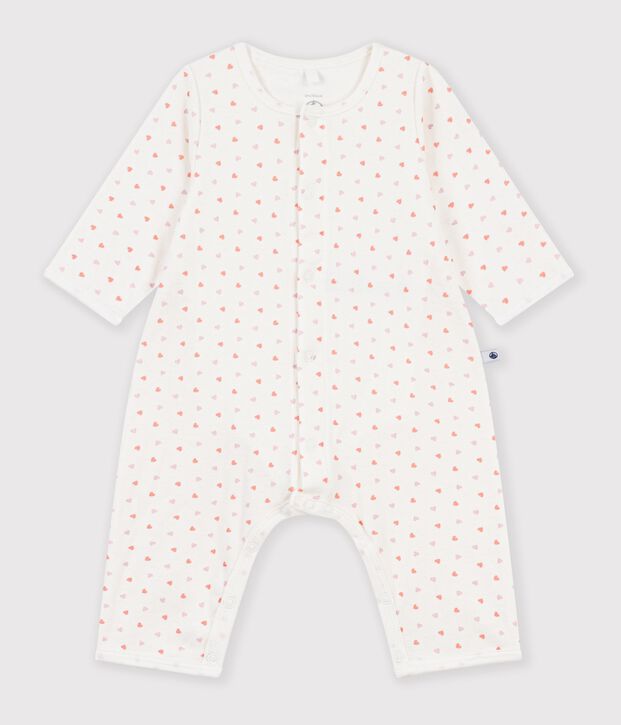 Bodyjama b&eacute;b&eacute; sans pieds en coton imprim&eacute; &agrave; fleurs blanc/multicouleur