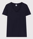 Tee-shirt LE DROIT col V en coton Femme