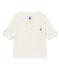 Tee-shirt manches longues bébé garçon en coton lin blanc MARSHMALLOW