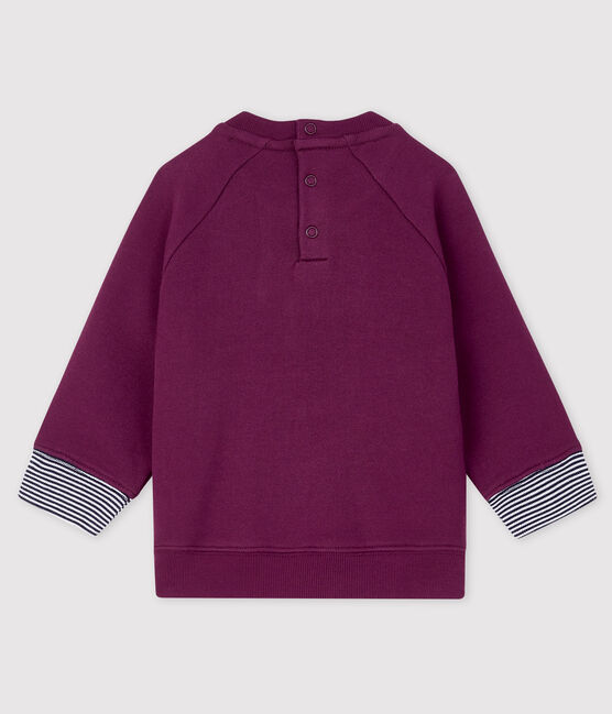 Sweatshirt bébé garçon imprimé violet CEPAGE