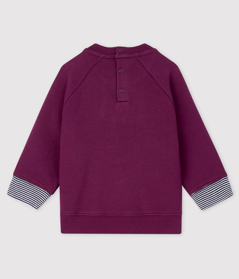 Sweatshirt b&eacute;b&eacute; gar&ccedil;on imprim&eacute; violet CEPAGE