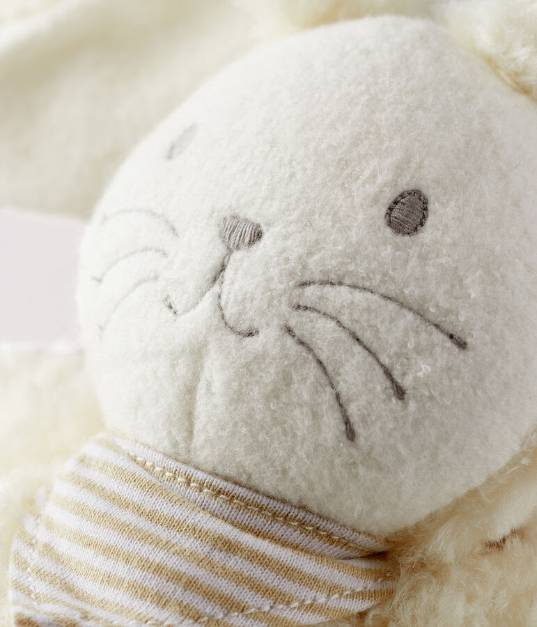 Doudou lapin musical: un cadeau de naissance id&eacute;al ! blanc MARSHMALLOW