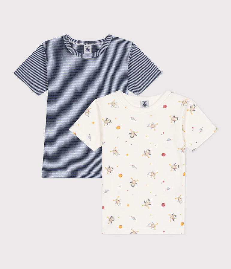 Lot de 2 tee-shirts &agrave; manches courtes en coton enfant variante 1