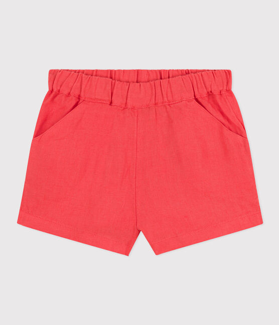 Short bébé en lin orange JUPITER