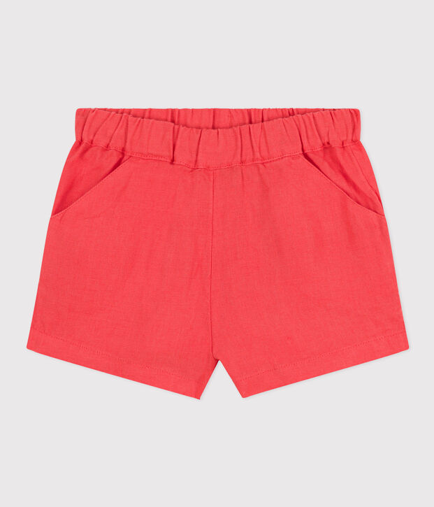 Short b&eacute;b&eacute; en lin orange