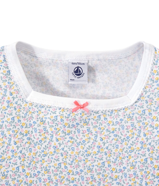 Pyjacourt fille imprim&eacute; blanc/multicouleur