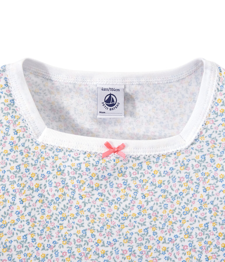 Pyjacourt fille imprim&eacute; blanc/multicouleur