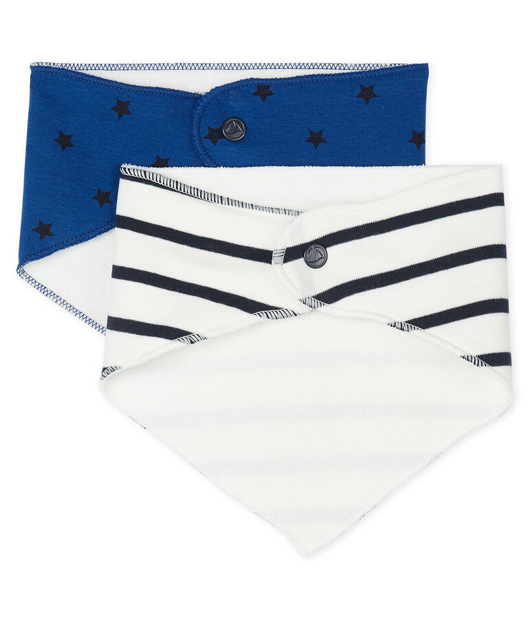 Lot de 2 bandanas-bavoirs b&eacute;b&eacute; gar&ccedil;on multicouleur
