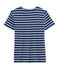 Tee shirt iconique femme bleu MEDIEVAL/blanc MARSHMALLOW