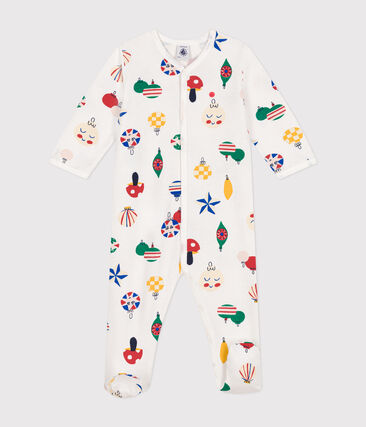 Pyjama en molleton gratté imprimé boules de Noël bébé