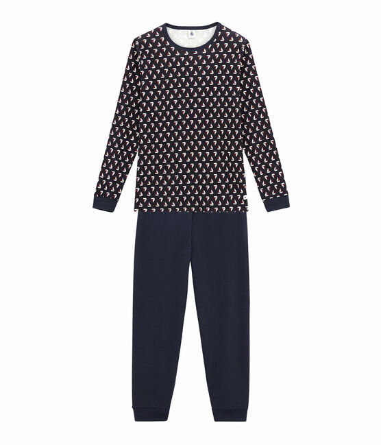 Pyjama garçon bleu SMOKING/blanc MULTICO