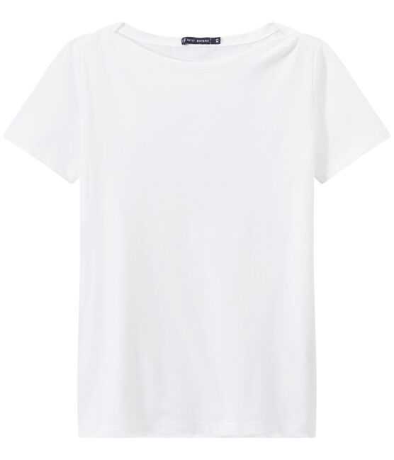 T-shirt femme AMIRAL en jersey fin blanc ECUME