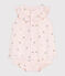 Robe bébé en coton à manches courtes et bloomer imprimé fruits rose FLEUR/blanc MULTICO