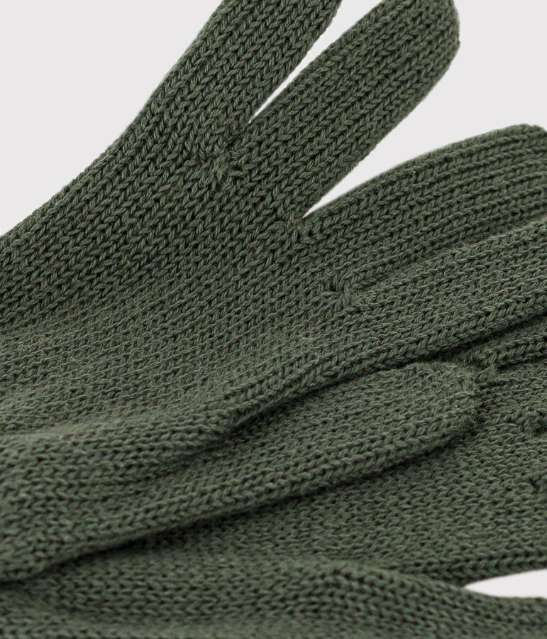 Gants en tricot enfant gar&ccedil;on-fille vert