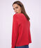 Cardigan femme en coton uni rouge
