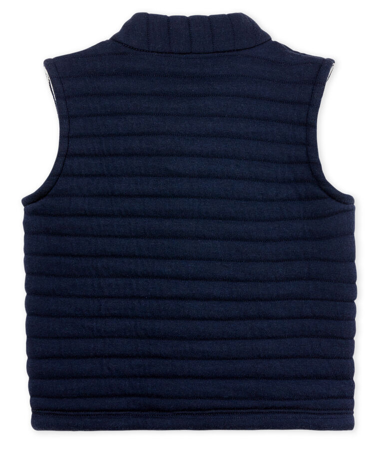 blouson sans manches en tubique matelass&eacute; b&eacute;b&eacute; gar&ccedil;on bleu