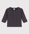 Tee-shirt manches longues bébé en maille côtelée gris DUMBO