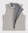 Gilet sans manche en tubique bébé gris CHATON CHINE