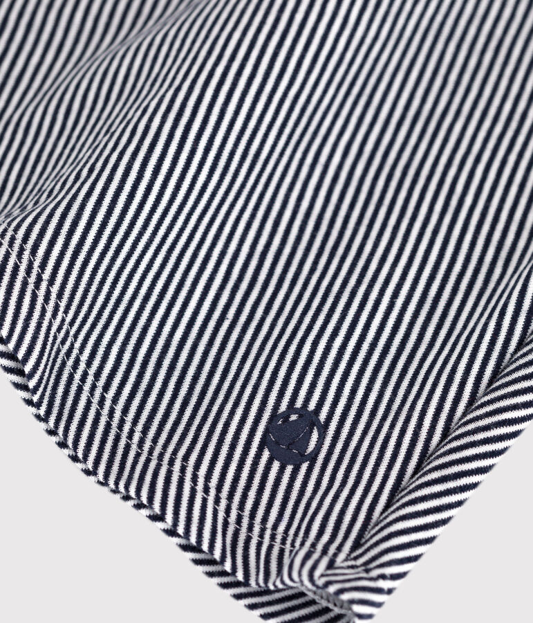 Jupe enfant en coton &agrave; rayures bleu SMOKING/blanc MARSHMALLOW