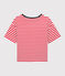 Tee-shirt LE BOXY en coton Femme rouge PEPS/blanc MARSHMALLOW