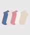 5 paires de chaussettes enfant en coton unies multicouleur